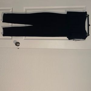 WOMENS LARGE FOREVER21 FLOW BLOUSE HALTER JUMPSUIT